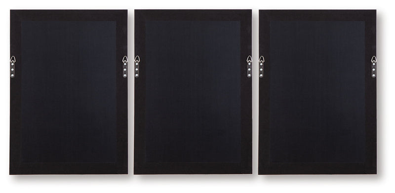Honslow - Wall Art Set (Set of 3) - Brown / Black / White - R&R Furniture Gallery (Fountain Valley, CA)
