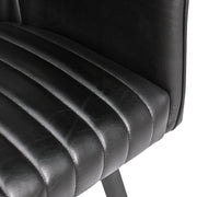 Leon - Leather Dining Chair - Midnight Raven - R&R Furniture Gallery (Fountain Valley, CA)