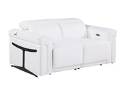 1126 - Top Grain Power Reclining Italian Leather Loveseat - R&R Furniture Gallery (Fountain Valley, CA)