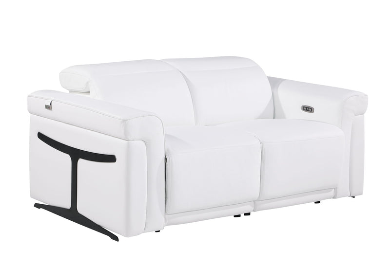 1126 - Top Grain Power Reclining Italian Leather Loveseat - R&R Furniture Gallery (Fountain Valley, CA)