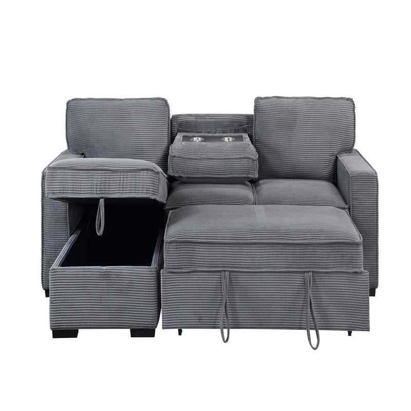 Territory - Pull Out Sofa Bed With Design - Dark Gray - R&R Furniture Gallery (Fountain Valley, CA)