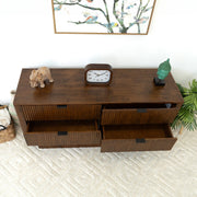 Lola - Dresser With 6 Drawers - Dark Brown - R&R Furniture Gallery (Fountain Valley, CA)