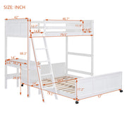 Full Over Full Bunk Bed With Desk - R&R Furniture Gallery (Fountain Valley, CA)