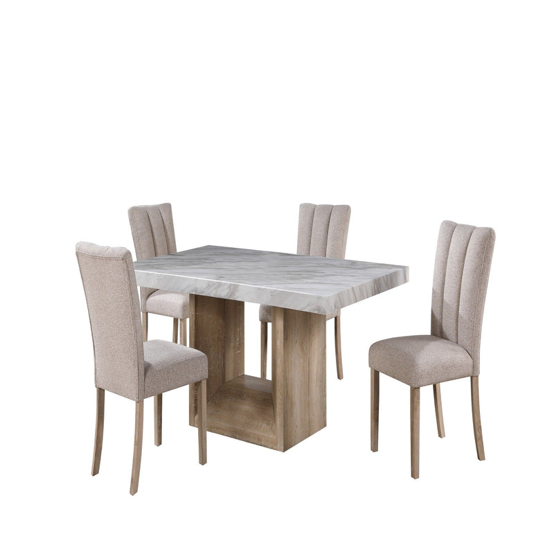 Sheena - 5 Pieces Dining Table Set With Chairs - R&R Furniture Gallery (Fountain Valley, CA)