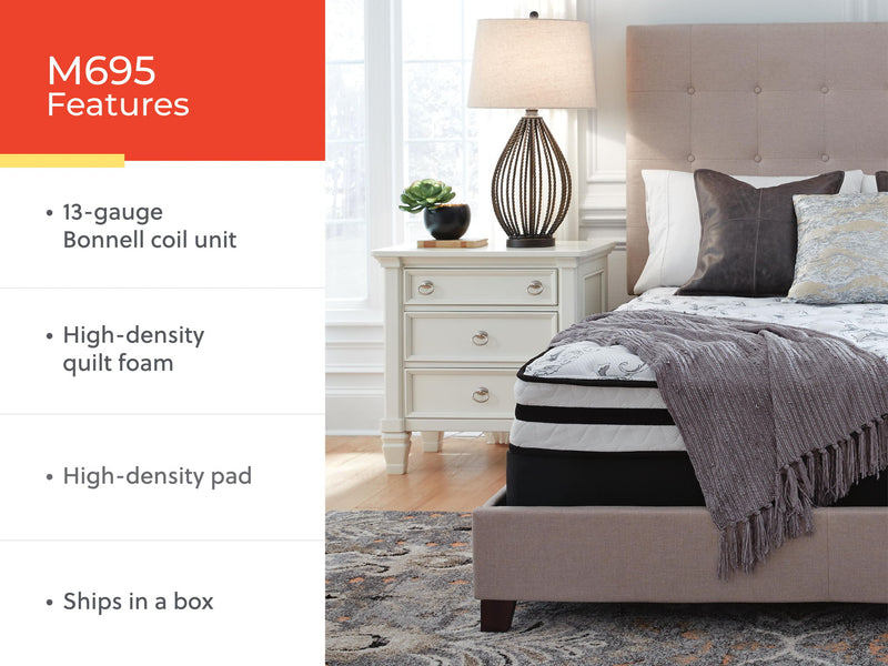 Sierra Sleep® by Ashley 8 Inch Firm Innerspring Mattress showing quilted top and supportive innerspring coils.