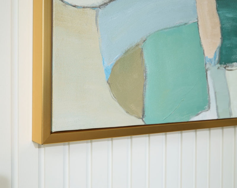 Wynburn - Wall Art - White / Blue / Green - R&R Furniture Gallery (Fountain Valley, CA)