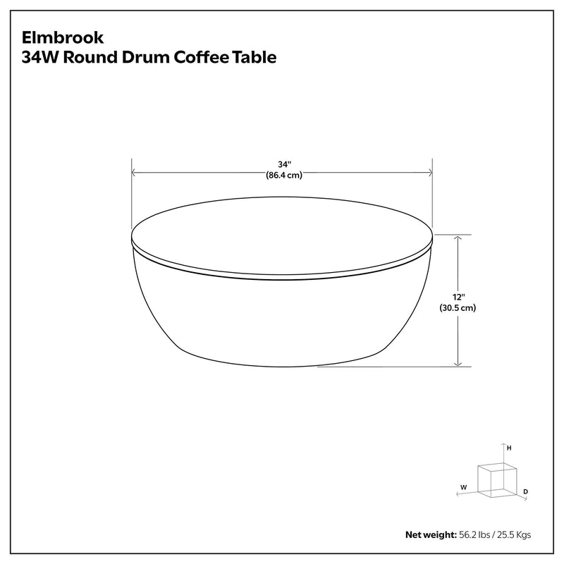 Elmbrook - Drum Coffee Table - R&R Furniture Gallery (Fountain Valley, CA)