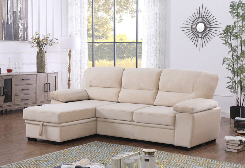 Kipling - Reversible Sleeper Sectional Sofa Chaise - R&R Furniture Gallery (Fountain Valley, CA)