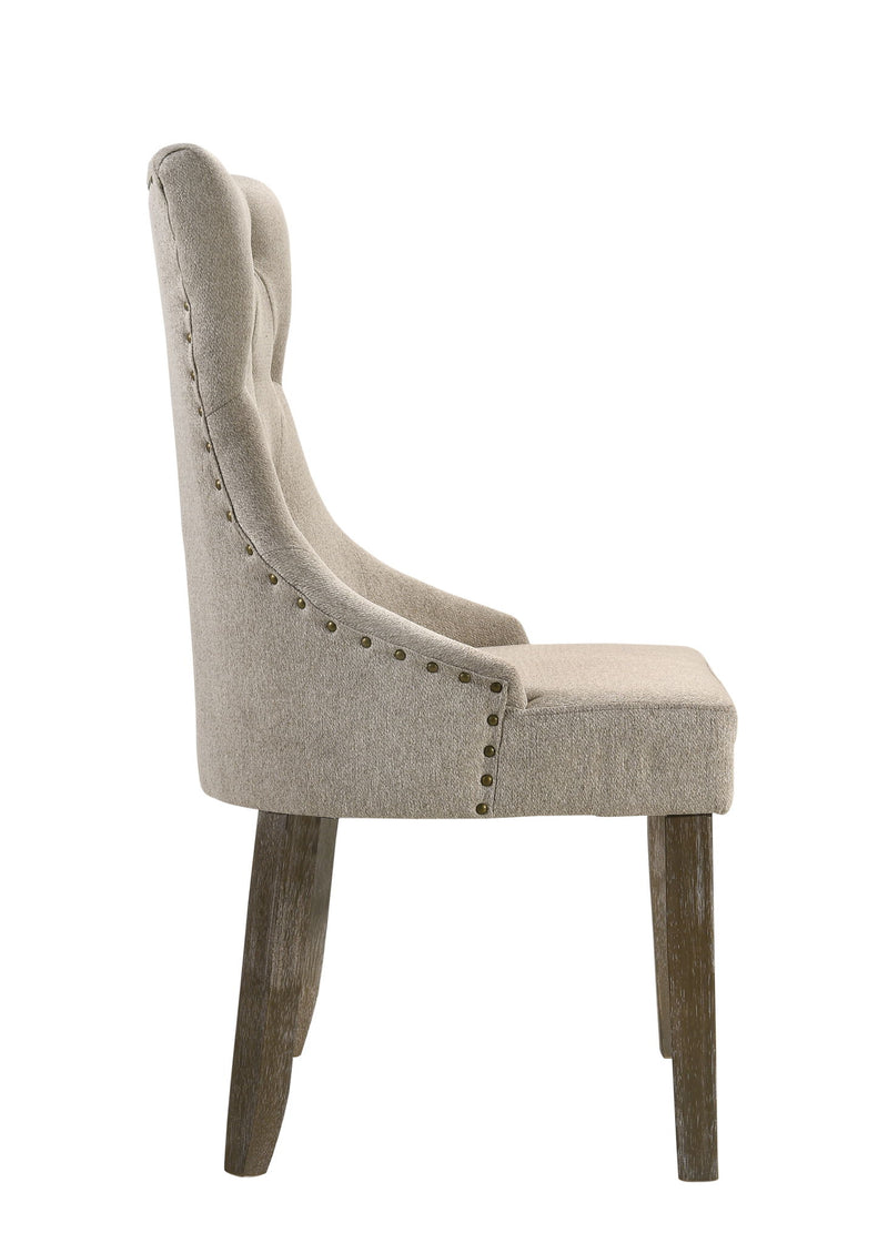 Gabrian - 7 Pieces Dining Room Set, Reclaimed - Beige / Gray