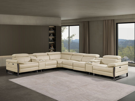 1246 - 8-Piece L-Shaped Modular Power Reclining Sectional With 3 Power Recliners And Power Headrests - R&R Furniture Gallery (Fountain Valley, CA)