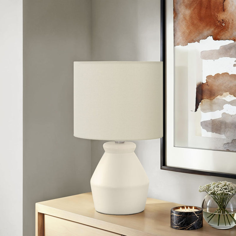 Lighting, Table Lamp Modern - Cream - R&R Furniture Gallery (Fountain Valley, CA)