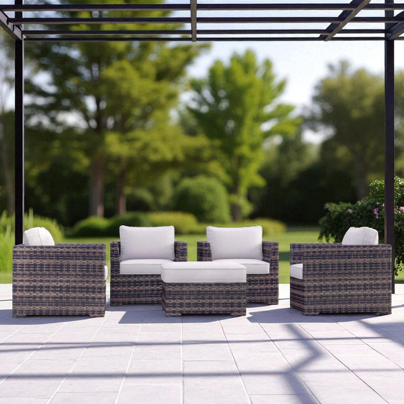 Outdoor Patio Chair Set For Patio With Foam Cushions - R&R Furniture Gallery (Fountain Valley, CA)