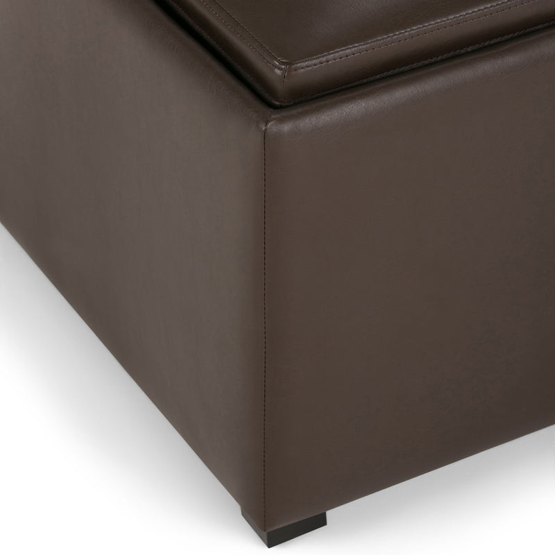Avalon - Square Coffee Table, Storage Ottoman - R&R Furniture Gallery (Fountain Valley, CA)