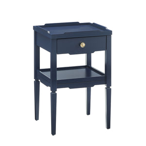 Foley - 1 Drawer Nightstand With Pull - Dark Blue