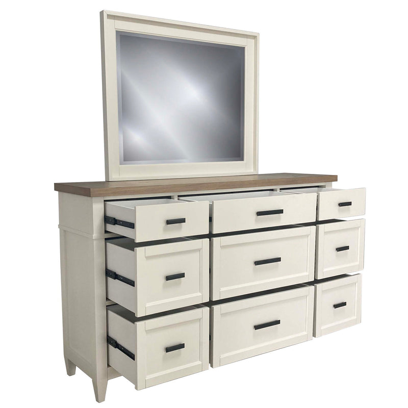 Americana Modern Bedroom - 9 Drawer Dresser - Cotton - R&R Furniture Gallery (Fountain Valley, CA)