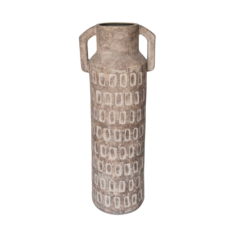Earthenware - Diode Flower Vase - Light Brown - R&R Furniture Gallery (Fountain Valley, CA)