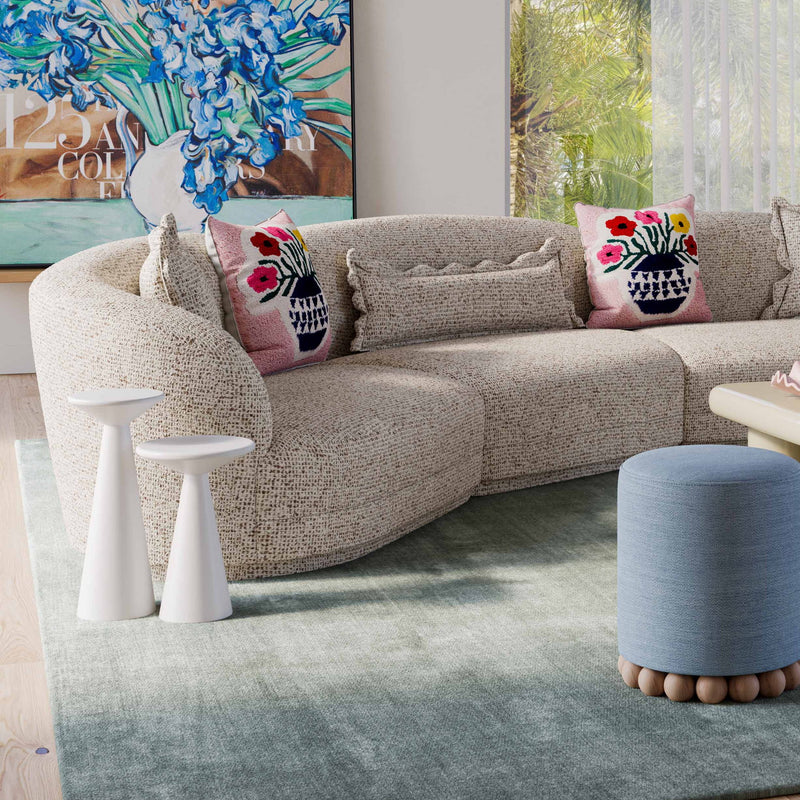 Dex - Upcycled Fabric Ottoman - R&R Furniture Gallery (Fountain Valley, CA)