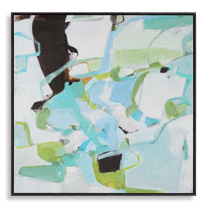 Back To You - Framed Canvas - Blue / Brown / Green