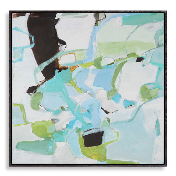 Back To You - Framed Canvas - Blue / Brown / Green