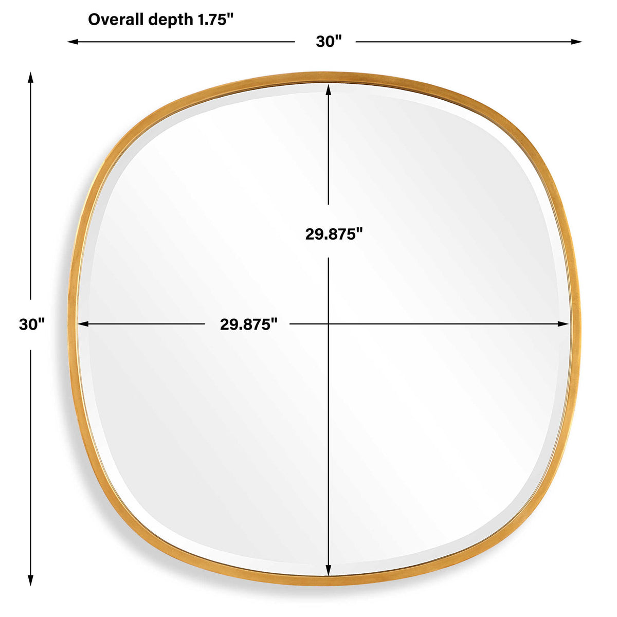 30" Mirror - Gold