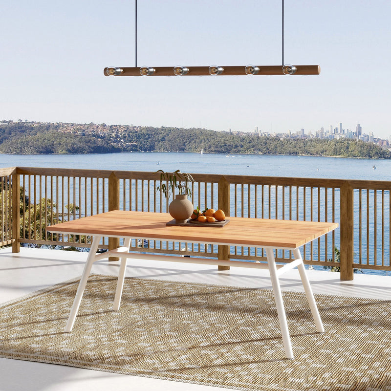 Maiden - 6 Seater Patio Dining Table - Natural Teak - R&R Furniture Gallery (Fountain Valley, CA)