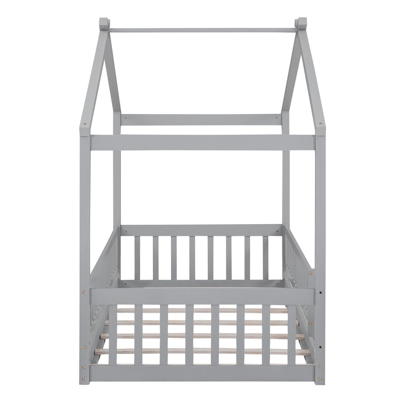 Bed House Bed Frame With Fence - R&R Furniture Gallery (Fountain Valley, CA)