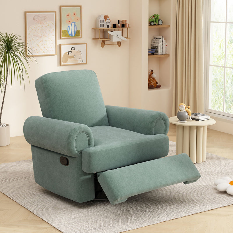 Manual Swivel Recliner Rocker Chair With Adjustable Backrest - R&R Furniture Gallery (Fountain Valley, CA)