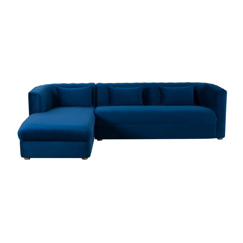 Callie - Velvet Sectional - LAF - R&R Furniture Gallery (Fountain Valley, CA)