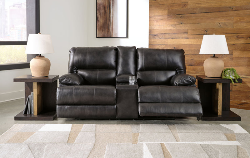 Mountainous - Power Reclining Loveseat With Console /Adj Headrest - Eclipse - R&R Furniture Gallery (Fountain Valley, CA)