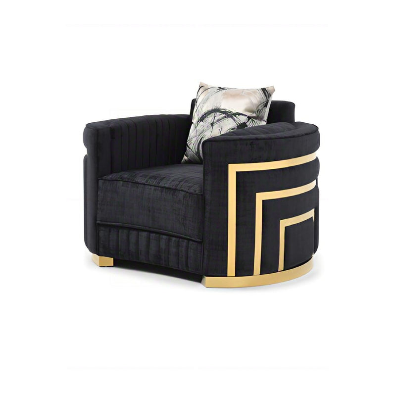 Soledad - Chair Upholstered With Hued Accents - Black - R&R Furniture Gallery (Fountain Valley, CA)