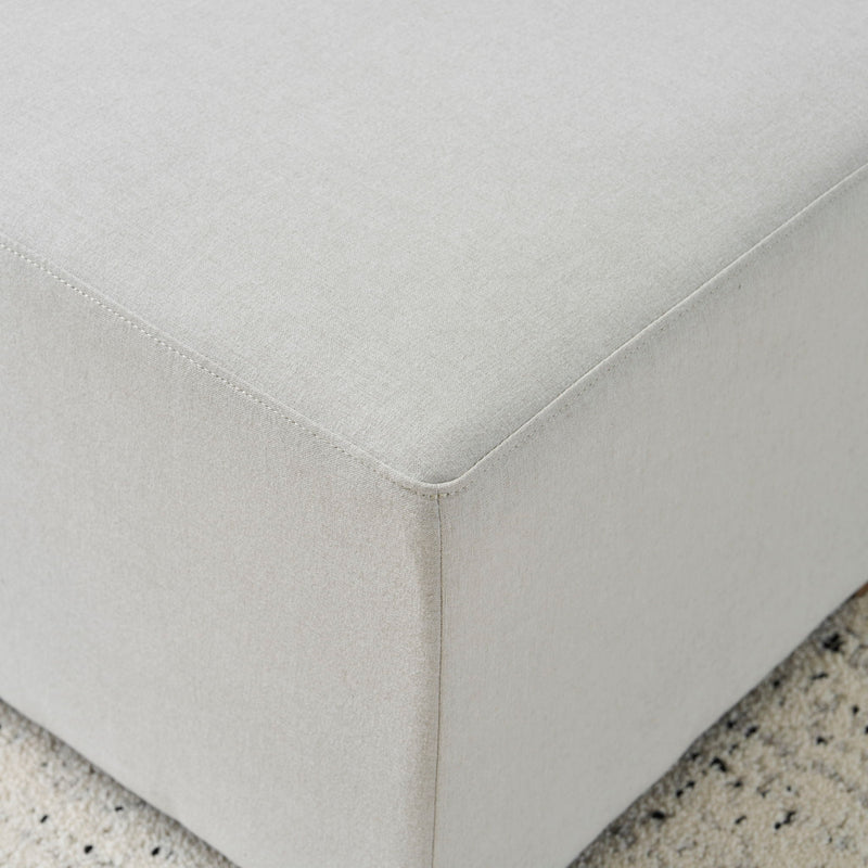 Simple Long Ottoman For Living Room - White - R&R Furniture Gallery (Fountain Valley, CA)