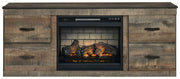 Trinell - TV Stand With Electric Fireplace - Brown - R&R Furniture Gallery (Fountain Valley, CA)