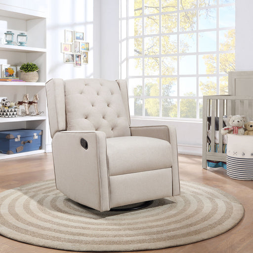 Milah - Gliding Swivel Recliner Tufted - R&R Furniture Gallery (Fountain Valley, CA)