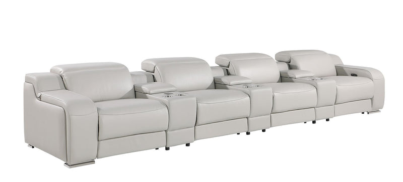1116 - 7-Piece Modular Power Reclining Sofa In With 4 Power Recliners & Power Headrests