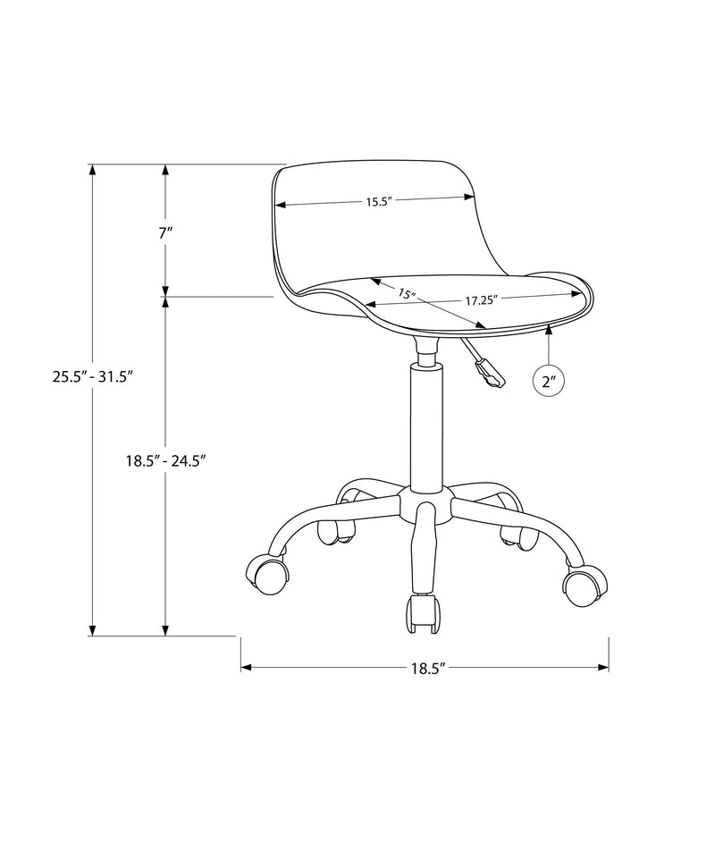 Office Chair, Adjustable Height, Swivel, Ergonomic, Modern - R&R Furniture Gallery (Fountain Valley, CA)