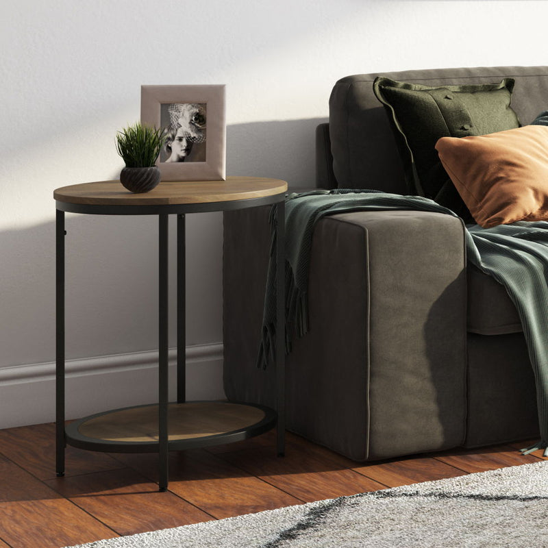 Jenna - Handcrafted Round Side Table - R&R Furniture Gallery (Fountain Valley, CA)