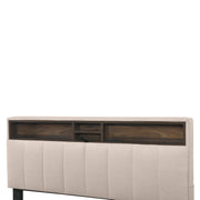 Upholstered Platform Bed With Storage Headboard, Trundle & 2 Drawers And A Set Of Sockets & USB Ports - R&R Furniture Gallery (Fountain Valley, CA)