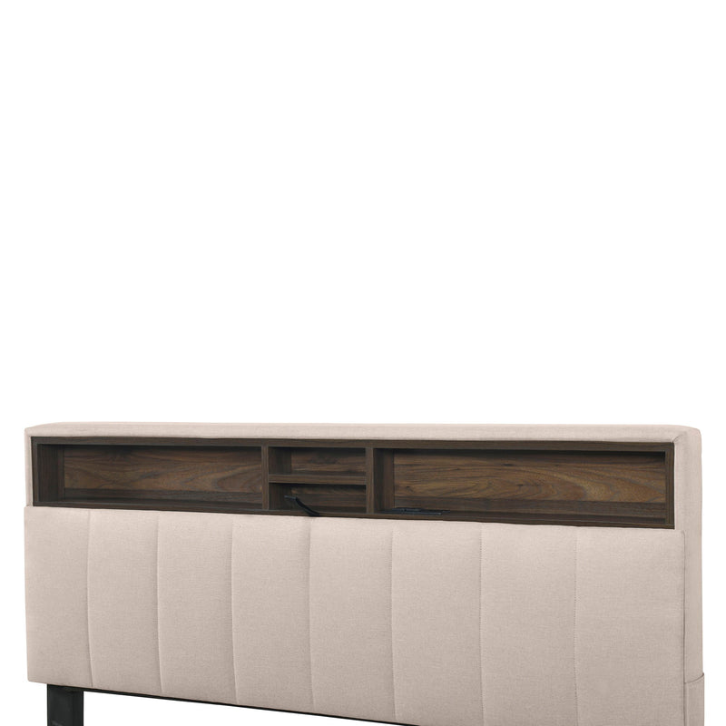 Upholstered Platform Bed With Storage Headboard, Trundle & 2 Drawers And A Set Of Sockets & USB Ports - R&R Furniture Gallery (Fountain Valley, CA)