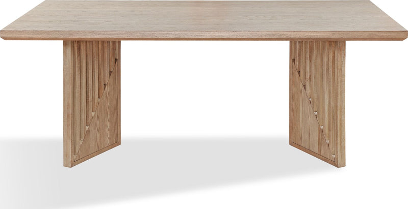 Sumner Double Pedestal Oak Dining Table in Natural
