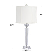 Lumi Source Diamond Torch contemporary crystal table lamp set with clear and off-white shades and polished nickel bases, modern design.