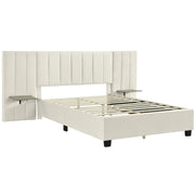 Upholstered Platform Bed With Big Headboard - R&R Furniture Gallery (Fountain Valley, CA)
