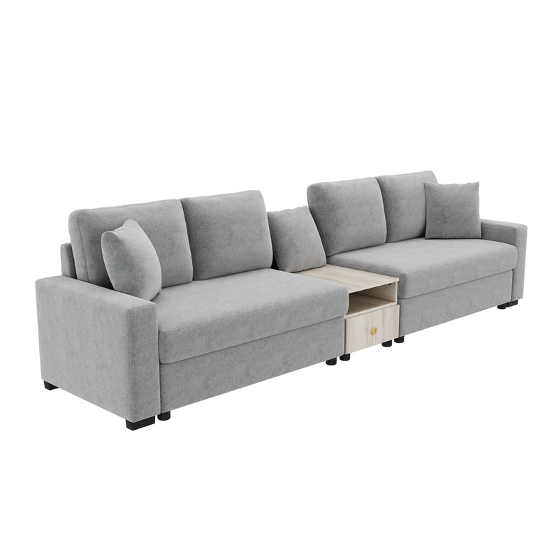 Modular Sofa Couch With Storage Armrest And Center Console - R&R Furniture Gallery (Fountain Valley, CA)