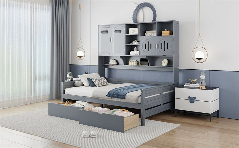 Daybed With All-In-One Cabinet And Shelf - R&R Furniture Gallery (Fountain Valley, CA)