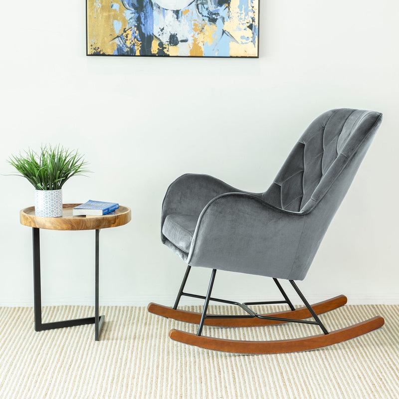 Hannah - Rocking Chair - Gray - R&R Furniture Gallery (Fountain Valley, CA)