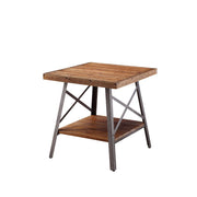 Ikram - End Table (Set of 2) - Weathered Oak & Sandy Black - R&R Furniture Gallery (Fountain Valley, CA)