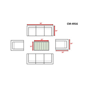 All Weather Wicker 8 Piece Patio Sectional Set With Cushions Modular Design - Gray Mix