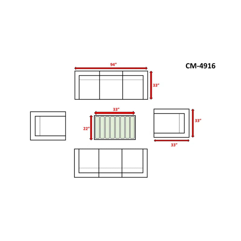 Stylish Sofa Seating Group With Cushions Perfect For Outdoor Gatherings - R&R Furniture Gallery (Fountain Valley, CA)