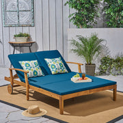 Etherealize - Outdoor Adjustable Double Chaise Lounge With Water Resistant Cushions - R&R Furniture Gallery (Fountain Valley, CA)
