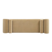Mason - Arched Arm Bench With Bolster Pillows - Camel Brown Beige - R&R Furniture Gallery (Fountain Valley, CA)