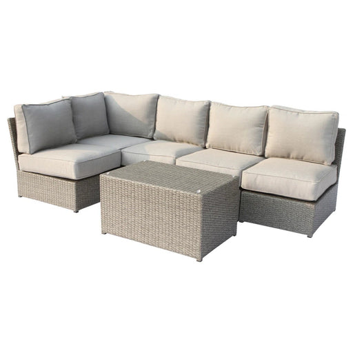 Comfortable Modern Patio Rattan Sectional Set With Cushions - R&R Furniture Gallery (Fountain Valley, CA)